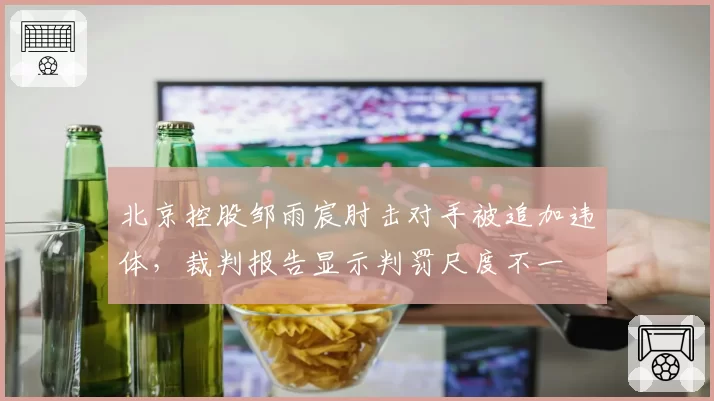 北京控股邹雨宸肘击对手被追加违体,裁判报告显示判罚尺度不一